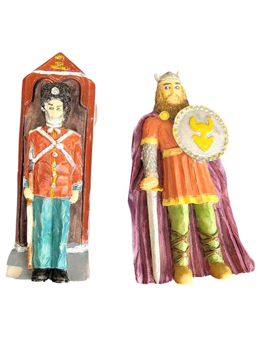 Vintage 90s Fridge Magnets Royal Guard Viking Ceramic Home Decor Kitchen